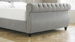 Canterbury Chesterfield Sleigh Fabric Bed - 4ft Small Double 