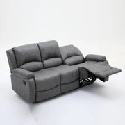 Gray reclining sofa on a white background