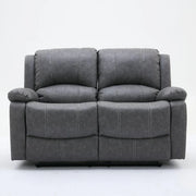 Gray fabric sofa on a white background