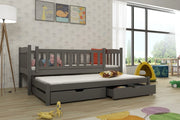 Wooden Double Bed Amelka with Trundle and Storage