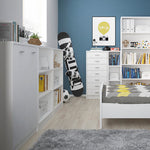 4 You Medium Wide Bookcase in Pearl White 