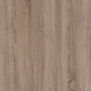 Chelsea Tall Glazed Narrow Display unit (LHD) in White with Oak Trim