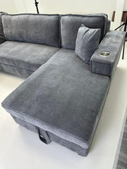 Camden Sofa Bed - Grey U Shape Corner - 312 x 166 x 166 CM