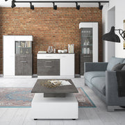 Zingaro Low display cabinet (RH) in Grey and White