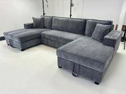 Camden Sofa Bed - Grey U Shape Corner - 312 x 166 x 166 CM