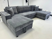 Camden Sofa Bed - Grey U Shape Corner - 312 x 166 x 166 CM