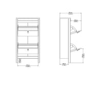 Barcelona Shoe Cabinet 2 flap doors Matt Black