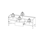 Kendall TV-Unit with 2 Doors + 1 Drawer Oak and Black 