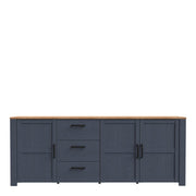 Bohol Large Sideboard in Riviera Oak/Navy