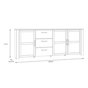 Bohol Large Sideboard in Riviera Oak/Grey Oak