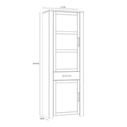 Bohol Narrow Display Cabinet in Riviera Oak/Navy