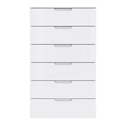 Sienna Chest of 6 Drawers in White/White High Gloss