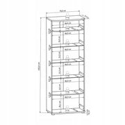 Rondo 10 Tall Display Cabinet 70cm [Concrete Grey]