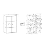 Dera 51 Wall Hung Display Cabinet 70cm