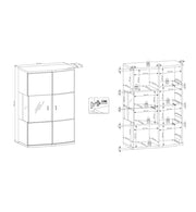 Dera 51 Wall Hung Display Cabinet 70cm