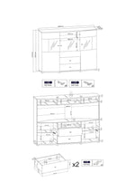 Dera 81 Sideboard Display Cabinet 160cm