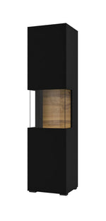 Ava 05 Tall Display Cabinet 36cm [Black] - White Background
