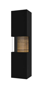 Ava 05 Tall Display Cabinet 36cm [Black] - Front Image