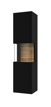 Ava 05 Tall Display Cabinet 36cm [Black] - Front Image