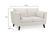 Aida Sofa Beige 2 Seater - 151 CM 