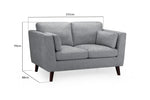 Aida Sofa Grey 2 Seater - 151 CM 