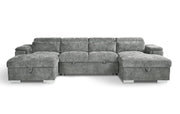 Alaya Sofabed | Grey U Shape Corner | 326 x 166 x 166 CM