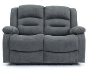 Alva Graphite Fabric 2 Seater Electric Recliner Sofa