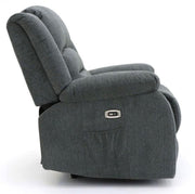 Alva Graphite Fabric 2 Seater Electric Recliner Sofa