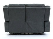 Alva Graphite Fabric 2 Seater Electric Recliner Sofa