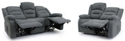 Alva Graphite Fabric 3+2 Seater Electric Recliner Sofa Set