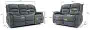 Alva Graphite Fabric 3+2 Seater Electric Recliner Sofa Set