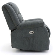 Alva Graphite Fabric 3 Seater Electric Recliner Sofa