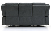 Alva Graphite Fabric 3 Seater Electric Recliner Sofa