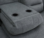 Alva Graphite Fabric 3 Seater Electric Recliner Sofa