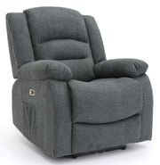 Alva Graphite Fabric Electric Recliner Armchair