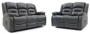 Alva Grey Faux Leather 3+2 Seater Electric Recliner Sofa Set