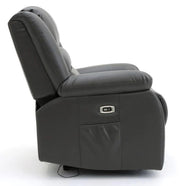 Alva Grey Faux Leather 3+2 Seater Electric Recliner Sofa Set