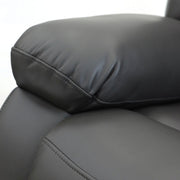 Alva Grey Faux Leather 3 Seater Electric Recliner Sofa