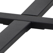 Amble Round Coffee Table with Black Marble Melamine Top & Black Legs 