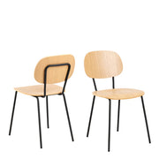 Amira Dining Chair in Oak Set of 2 