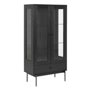 Angus 2 Door Display Cabinet in Black 