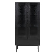 Angus 2 Door Display Cabinet in Black 