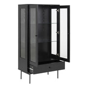Angus 2 Door Display Cabinet in Black 