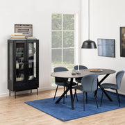 Angus 2 Door Display Cabinet in Black 