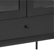 Angus 2 Door Display Cabinet in Black 