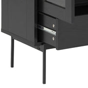 Angus 2 Door Display Cabinet in Black 