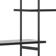 Angus Bookcase with 1 Sliding Door & 5 Shelves in Black 