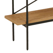 Angus Bookcase with 1 Sliding Door & 5 Shelves in Oak & Black 