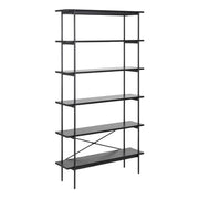 Angus Bookcase with 5 Shelves in Black 