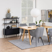 Angus Small Bookcase with 2 Sliding Doors in Black 